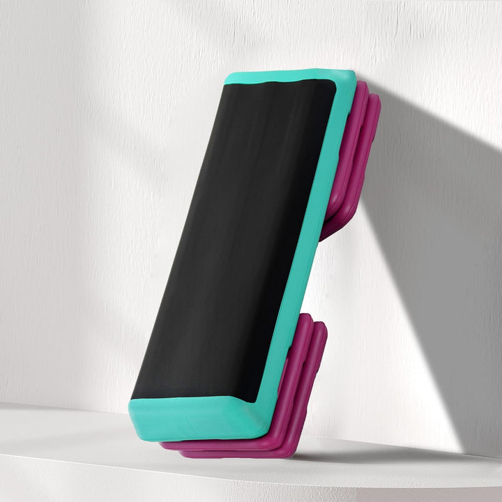 HOMCOM Steppbrett Aerobic Fitness Heimtrainer Stepper höhenverstellbar 10cm/15cm/20cm PVC PP Schwarz