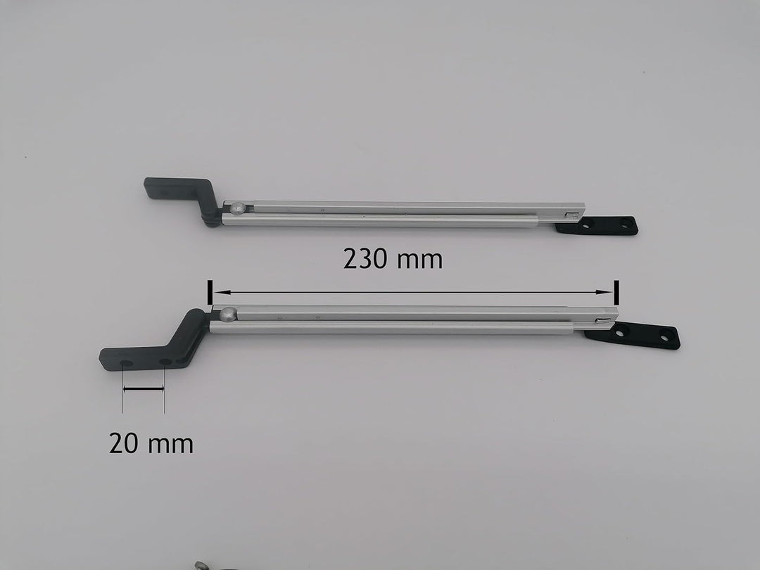 CR-MOESANCO® Kompass-Set rechts + Links für Wohnwagen, Arm für Wohnmobil-Fensterstütze, Hebestütze o