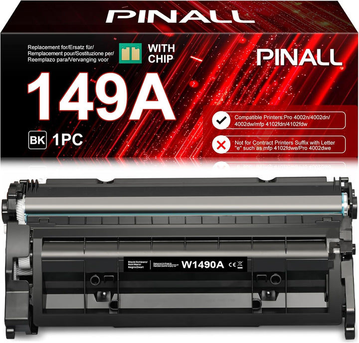 PINALL 149A W1490A(MIT CHIP) Toner Ersatz für 149a w1490a 149X W1490X Toner für HP Laserjet Pro 4002