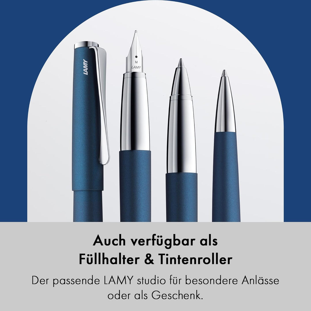 LAMY studio Premium Kugelschreiber 267 aus Edelstahl in mattem Lack-Finish, propellerförmige Clip-Dr
