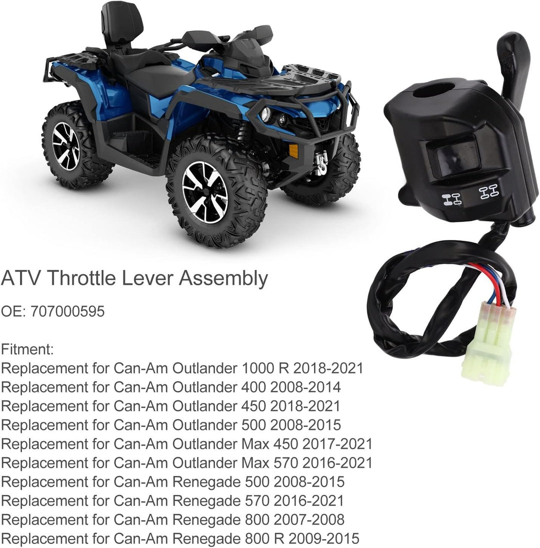 Aramox ATV Gashebelbaugruppe 5-adriger Gasgriffschalter Kompatibel mit Can-Am Renegade Outlander OE: