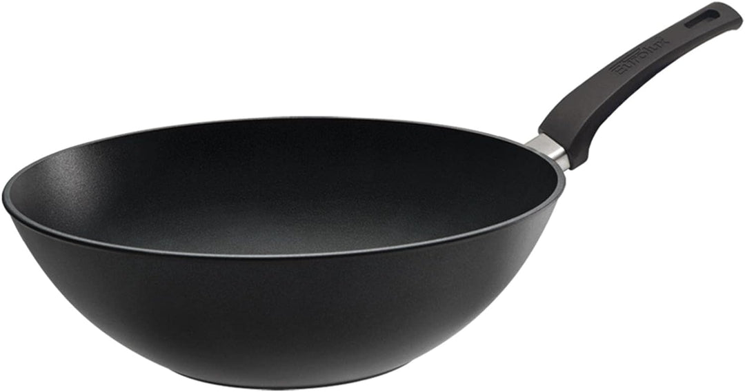 Eurolux Wok Induktion Ø 30 cm - grosse leichte induktionsgeeignete Guss-Wok-Pfanne antihaftbeschicht