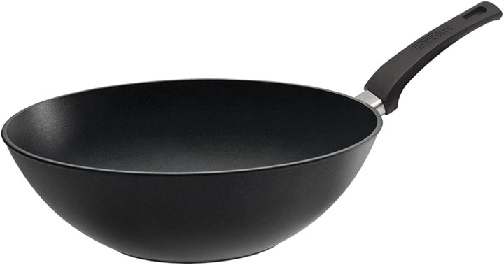 Eurolux Wok Induktion Ø 30 cm - grosse leichte induktionsgeeignete Guss-Wok-Pfanne antihaftbeschicht