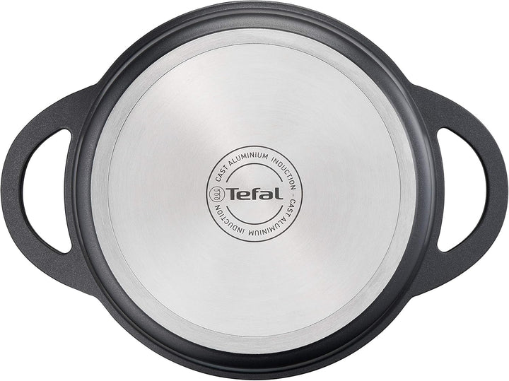TEFAL TRATTORIA Schmortopf 24 cm, Bräter aus Alugus, antihaft beschichteter Topf, gute Wärmespeicher