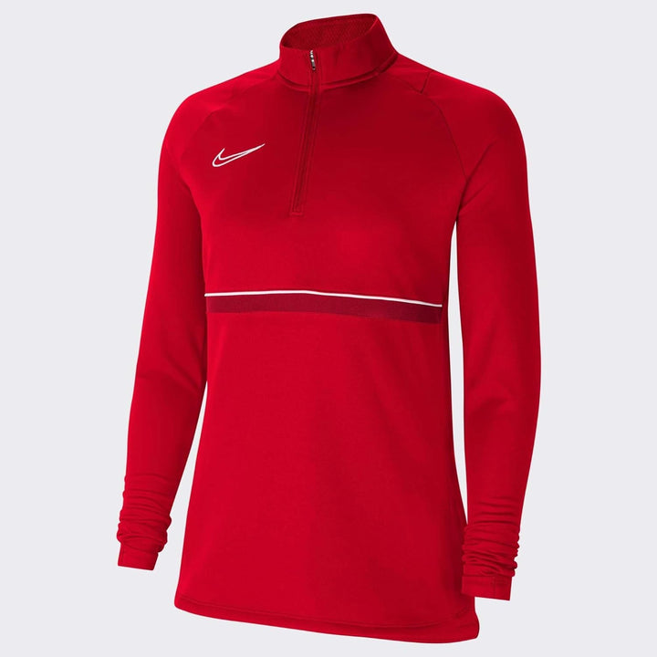 NIKE Damen Dri-fit Academy 21 Trainings-Sweatshirt XXS University Red/White/Gym Red/White, XXS Unive