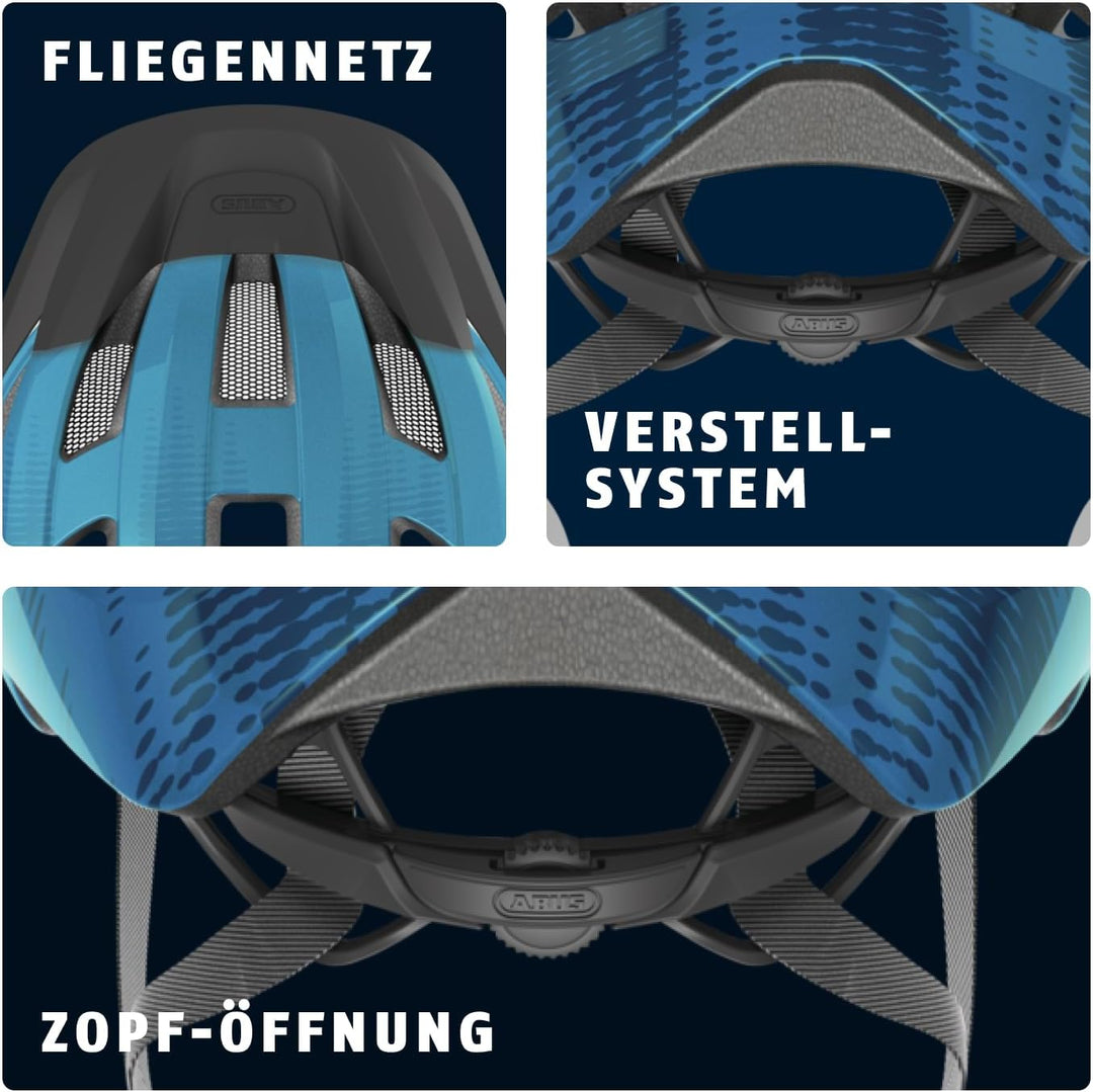 ABUS Rennradhelm Macator - sportiver Fahrradhelm für Einsteiger - auch für Zopfträger/-innen - für D