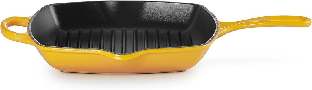 Le Creuset Signature Gusseisen-Grillpfanne, Quadratisch, 26 cm, Für alle Herdarten inkl. Induktion g