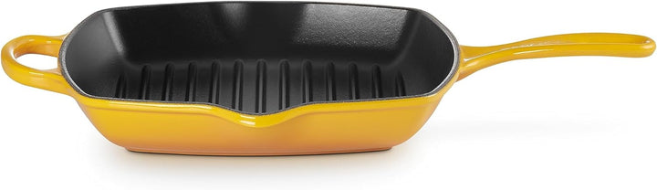 Le Creuset Signature Gusseisen-Grillpfanne, Quadratisch, 26 cm, Für alle Herdarten inkl. Induktion g
