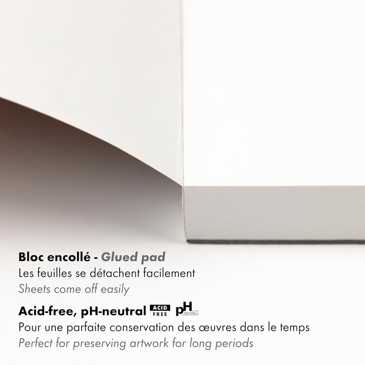 Clairefontaine 975721C - Packung mit 3 Aquarellblöcken Goldline Aquapad A4 geleimt, 50 Blatt weiss 3