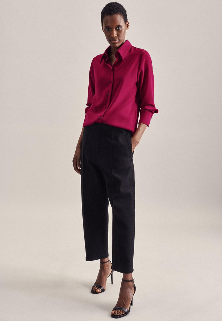 Seidensticker Damen Bluse - Fashion Bluse - Regular Fit - tailliert - Hemd Blusen Kragen - Bügelleic