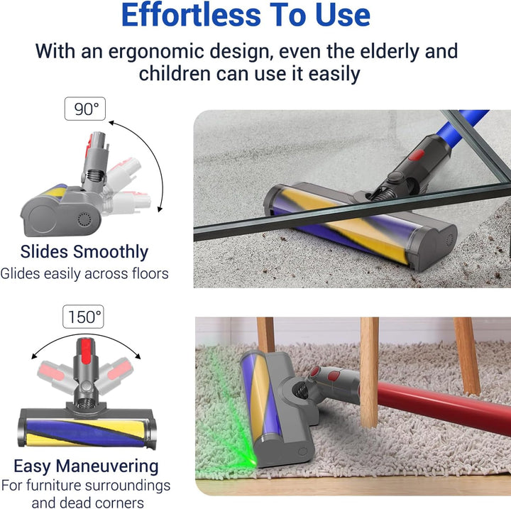 Bürste Ersatzteile mit Staubdetektionsfunktion kompatibel für Dyson Staubsauger V7, V8, V10, V11, V1