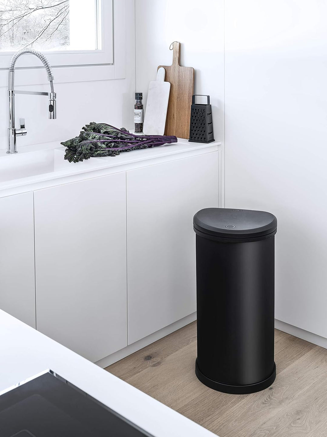 CURVER Deko 40 l Mülleimer, Kunststoff, Schwarz 40 l Schwarz, 40 l Schwarz