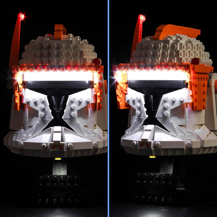 LocoLee Led Licht Set Kompatibel mit Lego Clone Commander Cody Helm, Led Beleuchtungs Set Compatible