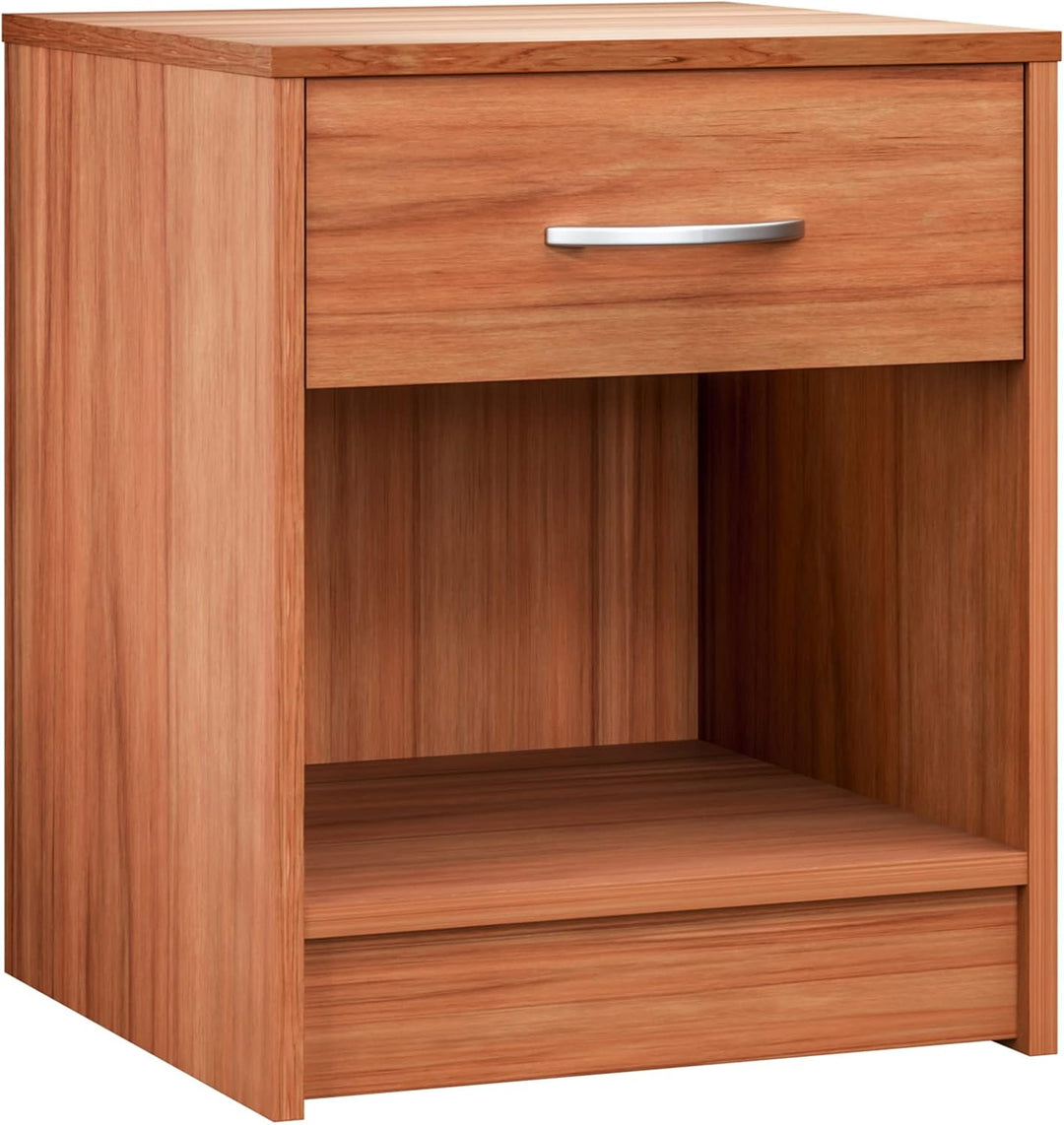 Casaria® Nachttisch Kirschholz 50x40x35cm mit Schublade Holz Modern 50cm Komforthöhe Boxspringbett S