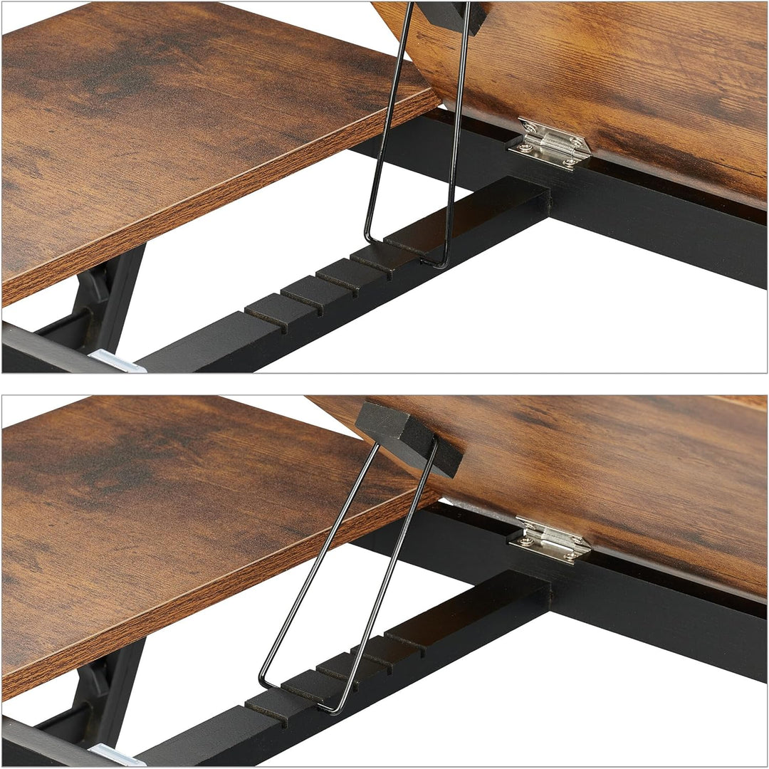 Relaxdays Laptoptisch für Bett & Couch, klappbarer Betttisch, Bambus, höhenverstellbar, Betttablett,