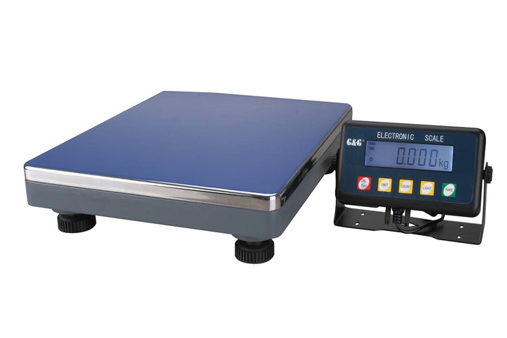 G&G PSE75kg/5g Paketwaage PlattformWaage, robuste 38 × 32 cm Wiegefläche aus Aluminumguss, verstellb