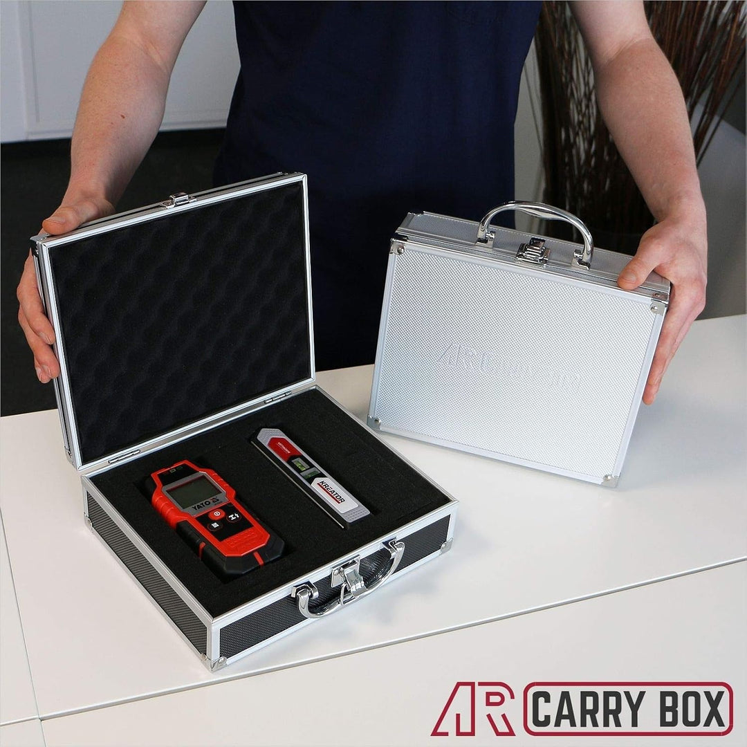 AR Carry Box® Kleiner Alukoffer Werkzeugkoffer Aluminium Koffer leer 260x210x80mm Farbe Alu/Lila, Li