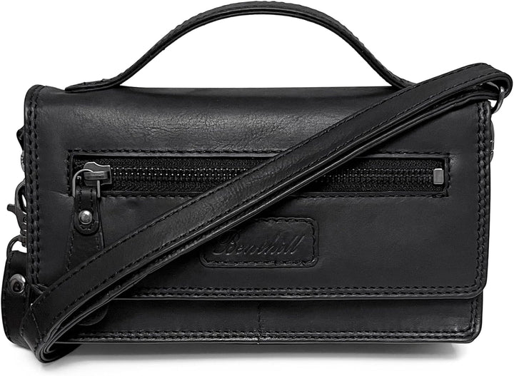 Benthill Reisebrieftasche XXL Echt-Leder - Kleine Umhängetasche aus echtem Leder - Travel Dokumenten