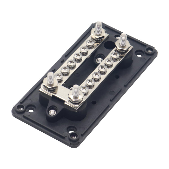 HIMOZEAN 100A Sammelschienenkasten 12V - 48V DC Verteilerschiene Stromverteilungsblock 4X M6 und 12X