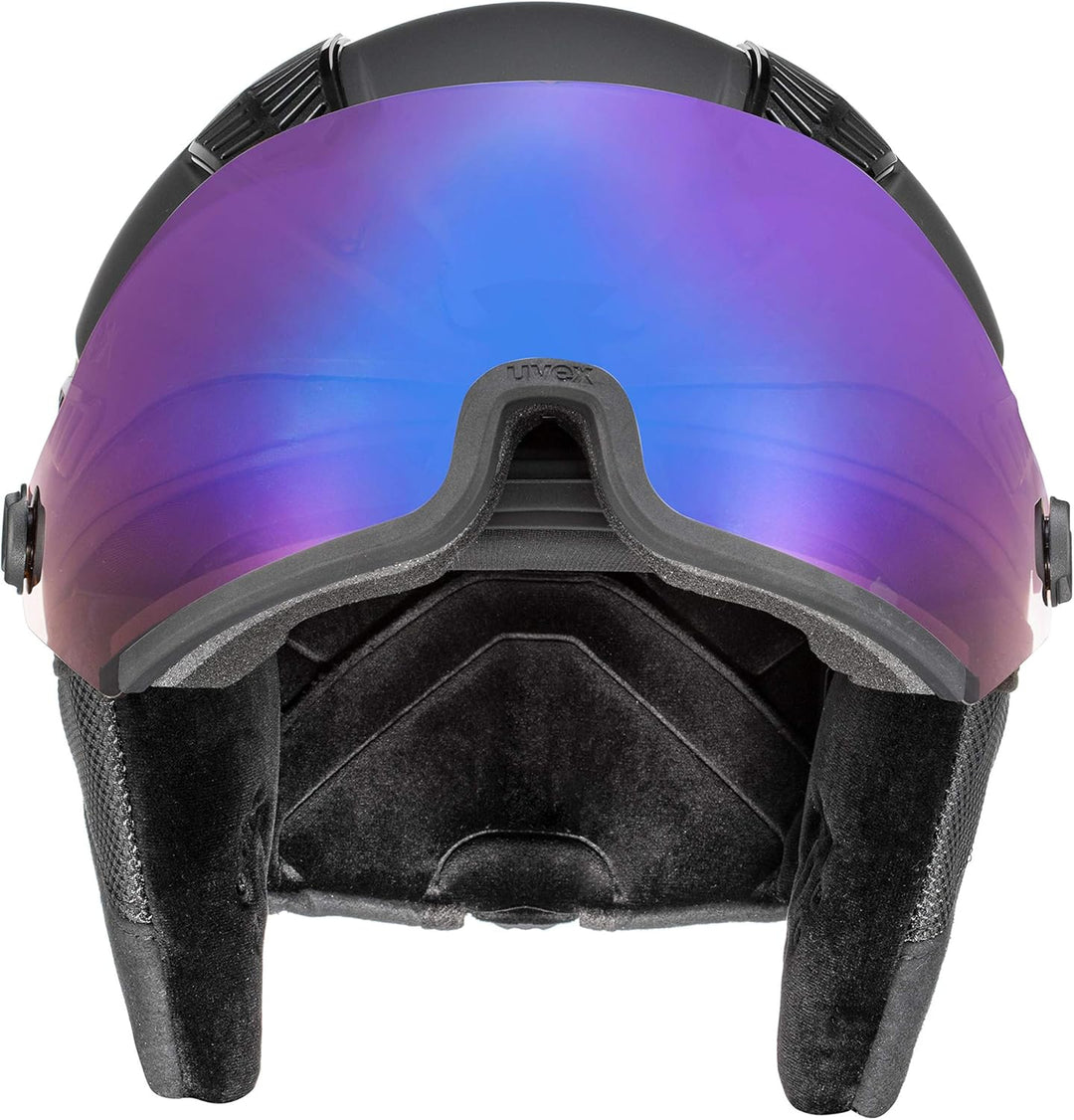 uvex hlmt 600 vario - Skihelm für Damen und Herren - mit Visier - individuelle Grössenanpassung 57-5