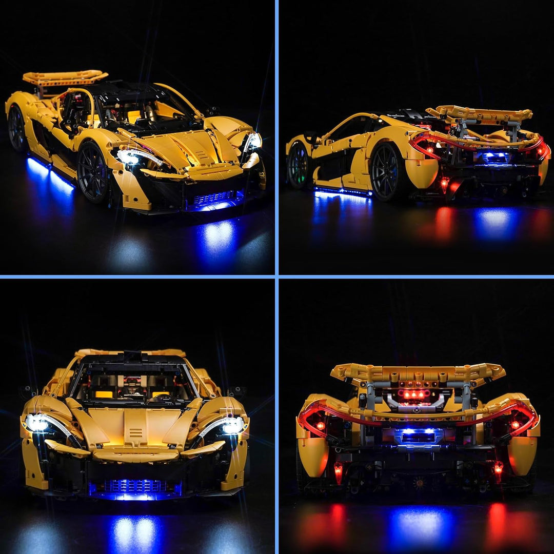 LocoLee Licht Set Kompatibel mit Lego McLaren P1 Sonderanfertigung Fernbedienung Version, Nur Lichte