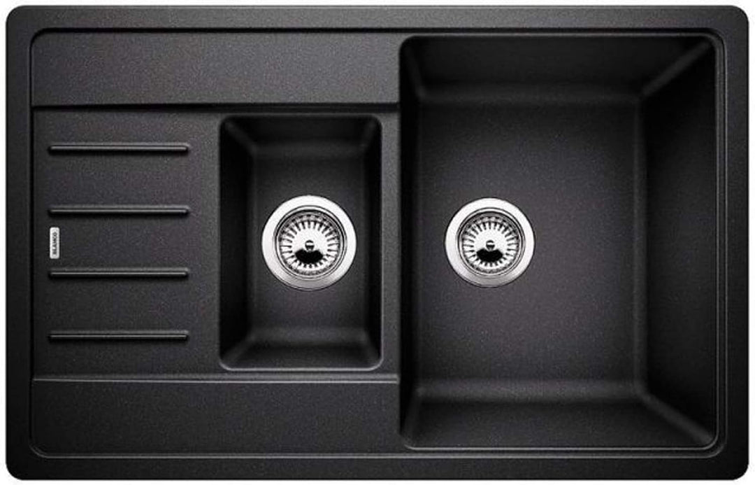 BLANCO LEGRA 6 S Compact | Granitspüle aus SILGRANIT anthrazit | Einbauart: Einbau von Oben | revers
