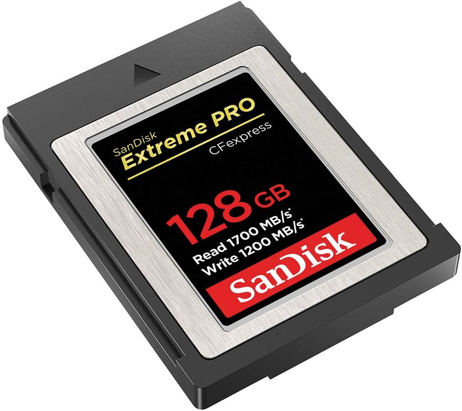 SanDisk Extreme Pro CFexpress-Speicherkarte Typ B 128 GB (1.700 MB/s Lesen, 1.200 MB/s Schreiben, Re