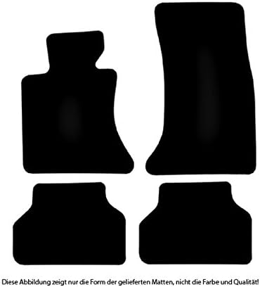 Bär-AfC Auto Fussmatten Royal passend für BMW 5er E60 2003-2010, Autoteppiche Velours Beige, Rand Ke