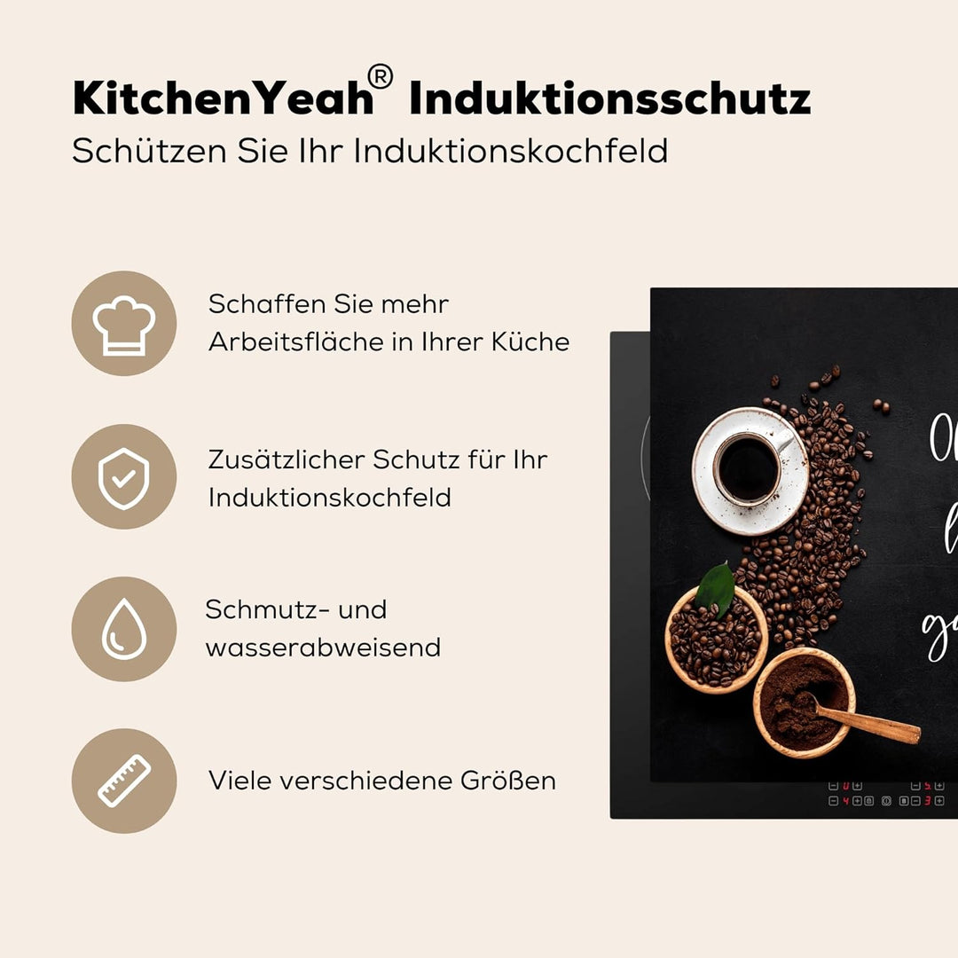 KitchenYeah© Herdabdeckplatte Einteilig Küche Kochfeld Abdeckung Ceranfeld Herdplattenabdeckung Aufr