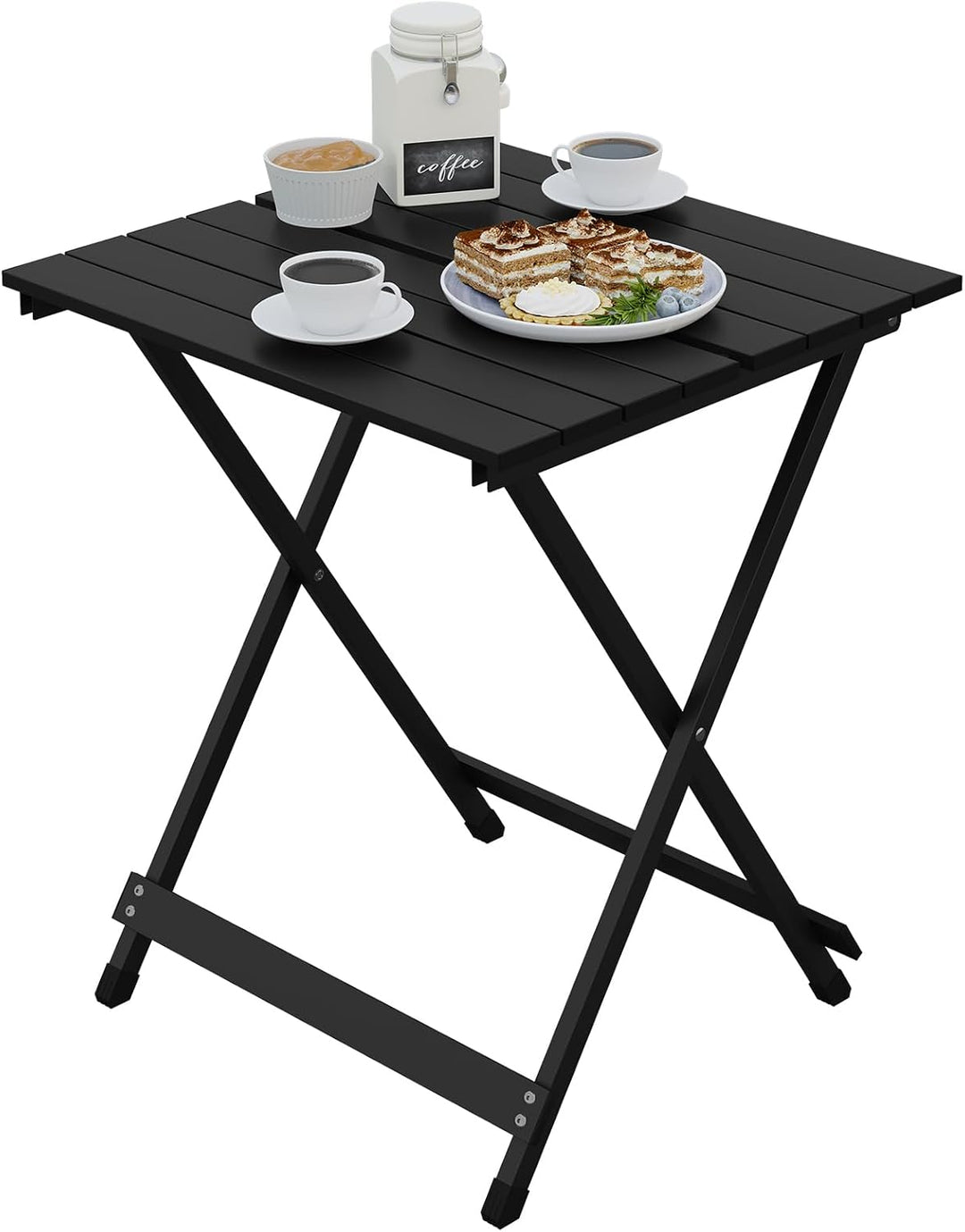 WOLTU Alu Tisch Klapptisch Campingtisch Balkontisch Gartentisch Klappbar aus Aluminium, 50.5x47x59.5