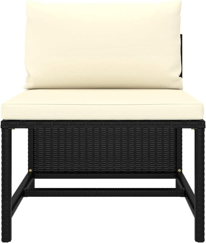 vidaXL Gartensofa 4-Sitzer mit Auflagen Lounge Sofa Couch Sitzgruppe Ecksofa Mittelsofa Sitzgarnitur