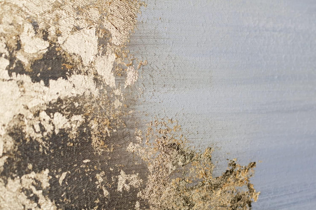 KunstLoft Leinwandbild | 100% HANDGEMALT | 80x80cm | Gemälde 'Verzauberter Horizont' | Abstrakt | Bl