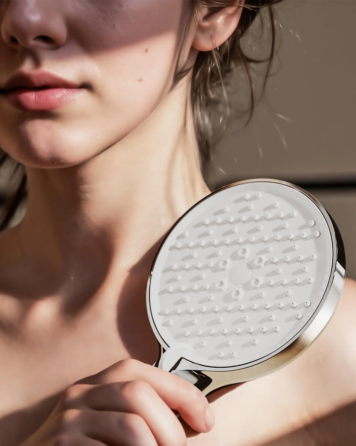 Cobbe Duschkopf Wassersparender, Hochdruck Handbrause mit 3 Strahlarten, Duschbrause Gross, Brauseko