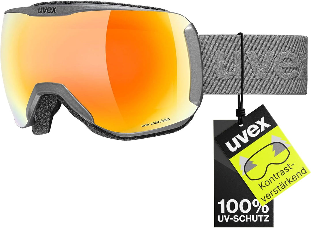 uvex Unisex Downhill 2100 Cv Skibrille (1er Pack) Einheitsgrösse rhino/orange-orange, Einheitsgrösse