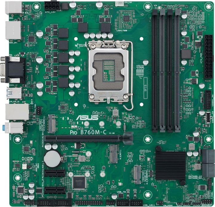 ASUS PRO B760M-C CSM Business Mainboard Sockel Intel LGA 1700 (mATX, CSM, Control Center Express, CO