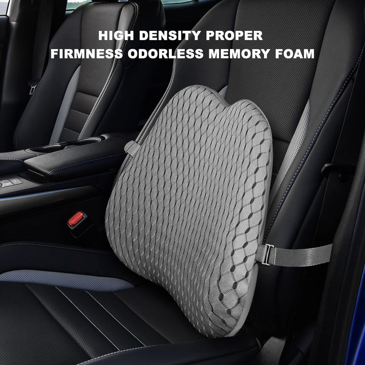 Livtribe Rückenkissen,Memory Foam Lendenkissen Auto,Ergonomisches Lendenwirbelstützkissen für Bürost