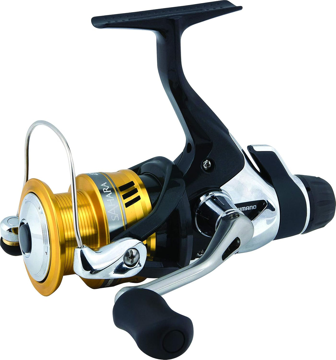 Shimano SH2500R Spinning Angelrolle mit Heckbremse, Schwarz
