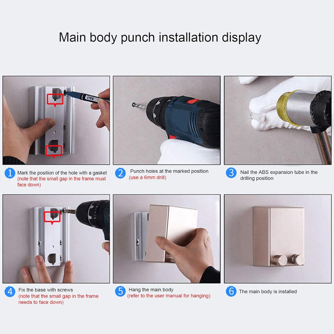 Einziehbare Wäscheleine An der Wand montierte Wäscheleine aus rostfreiem Stahl Wäscheleine(Gold), Go