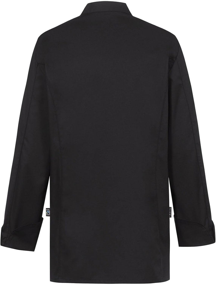 Greiff Gastro Moda Cuisine Herren Premium-Kochjacke Regular-Fit L Schwarz, L Schwarz