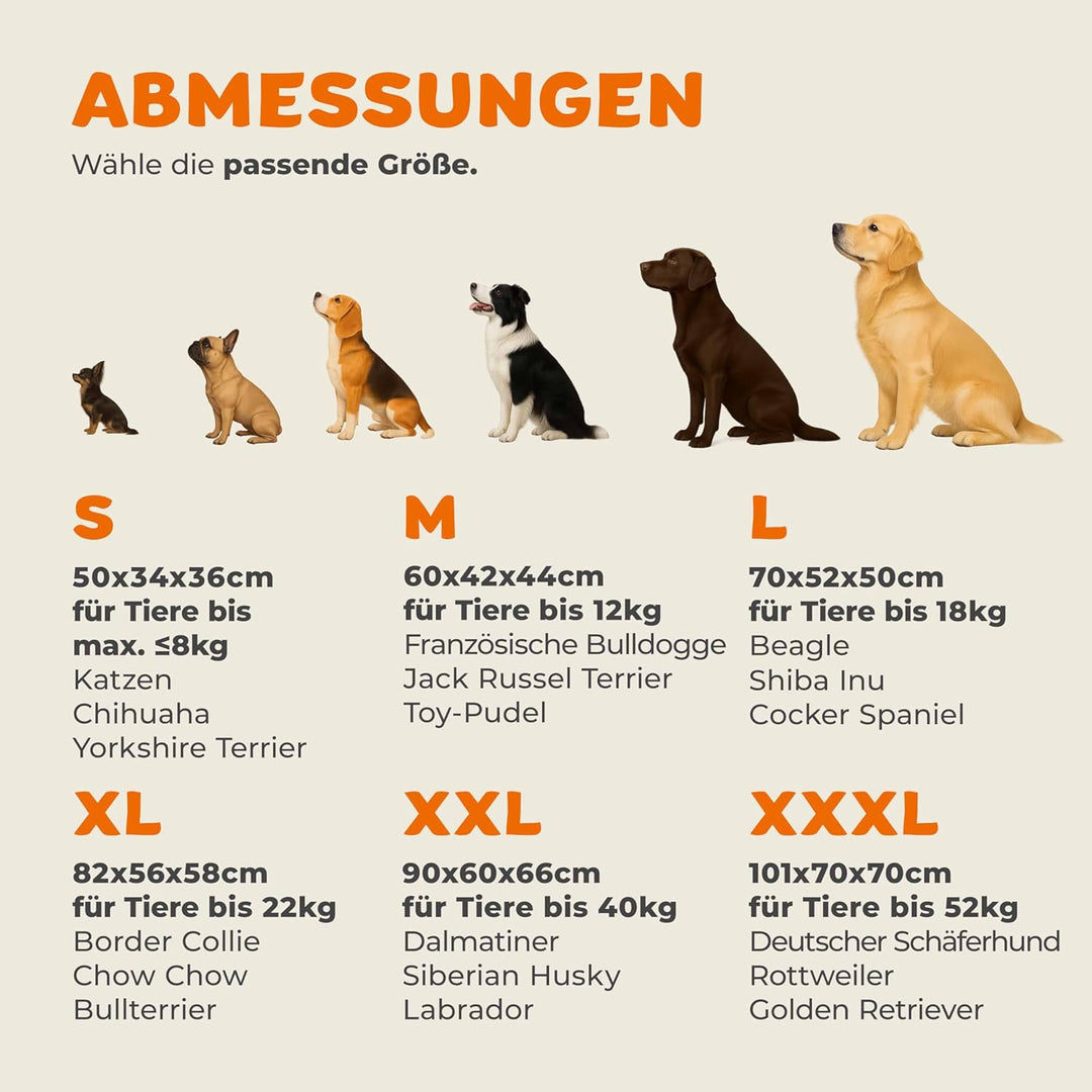 CADOCA® Hundebox faltbar Transportbox XL 82x56x58cm robust atmungsaktiv Transporttasche Auto Rückban