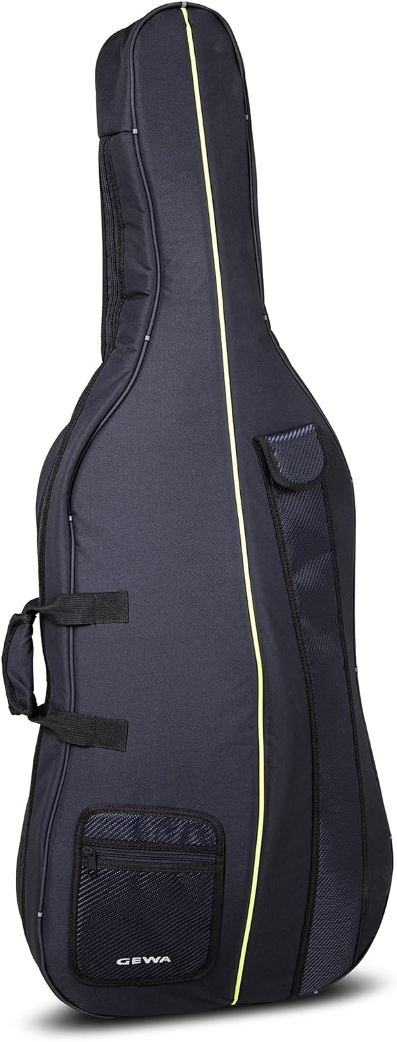 GEWA Cello Gig Bag Aspirante 4/4, 10mm Schaumstoffpolsterung, Rucksackriemen, Notentasche, Bogentasc