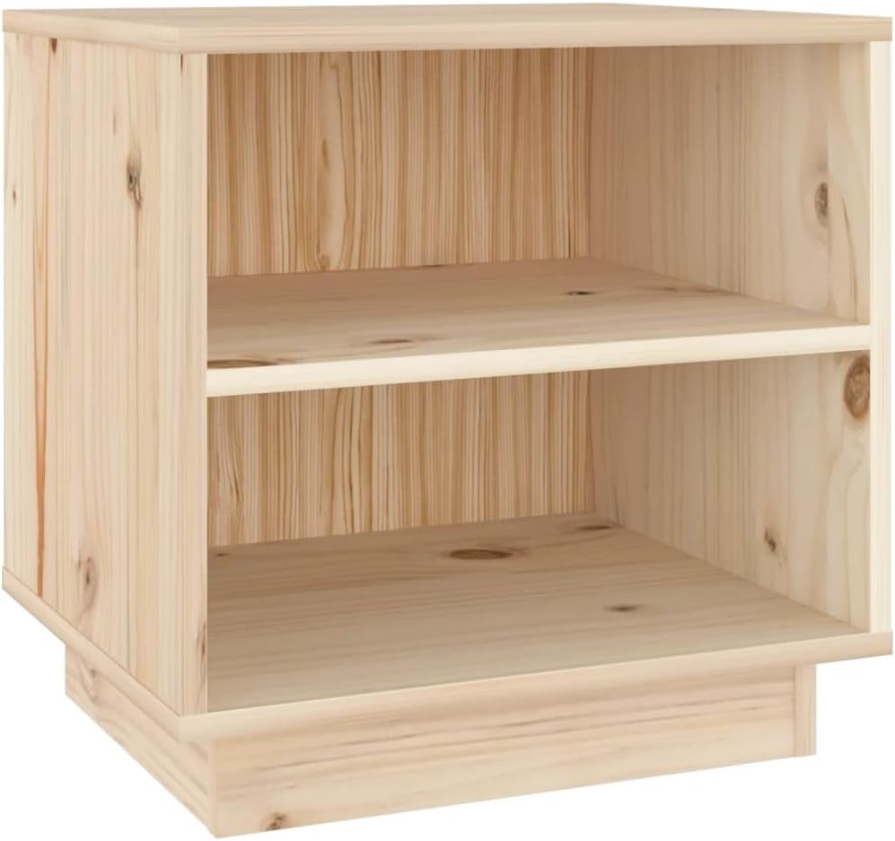 Bedside Table Nachtkonsole Beistelltisch mit Stauraum Night Stand Nachttisch 40x34x40 cm Massivholz