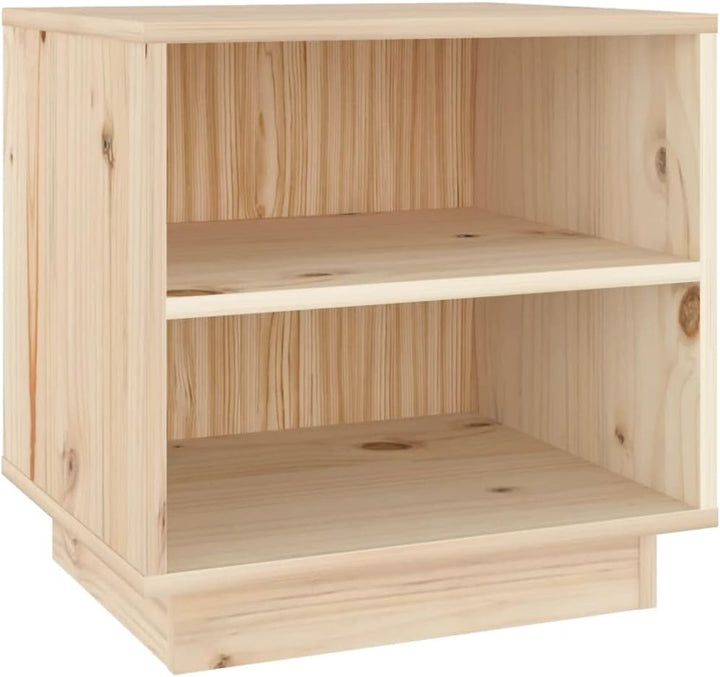 Bedside Table Nachtkonsole Beistelltisch mit Stauraum Night Stand Nachttisch 40x34x40 cm Massivholz