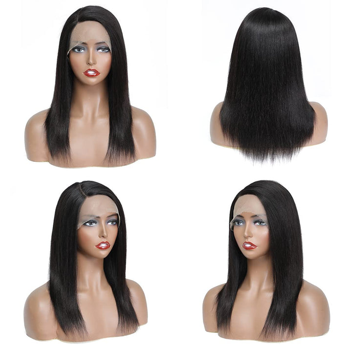 Blissource Echthaarperücken Lace-Front-Perücken Echthaar für schwarze Frauen L-Teil-Spitze brasilian