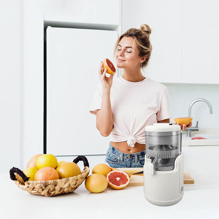 Elektrische Entsafter-Maschine, USB Wiederaufladbar, 360-Grad-Motor, Fruchtpresse, Saftpresse, Elekt