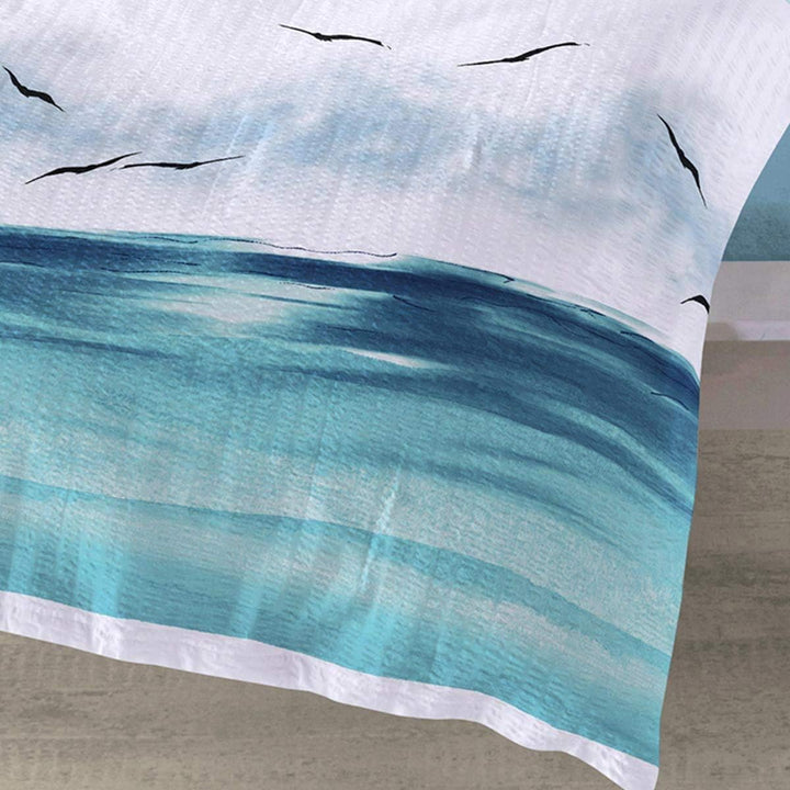 Traumschlaf • Seersucker Bettwäsche Set • Bügelfrei• luftig leichte Sommer-Bettwäsche im Maritimen L