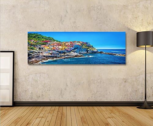 islandburner Bild Bilder auf Leinwand Cinque Terre Italien Panorama XXL Poster Leinwandbild Wandbild