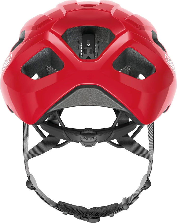 ABUS Rennradhelm Macator - sportiver Fahrradhelm für Einsteiger - auch für Zopfträger/-innen - für D