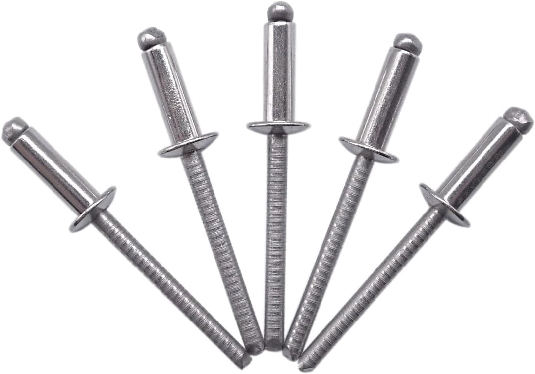 500 Stück Edelstahl Blindnieten 4,0 x 12 mm Kuppelkopf Pop Nieten DIN 7337 A2 Niete Nutdorn (500, 4,