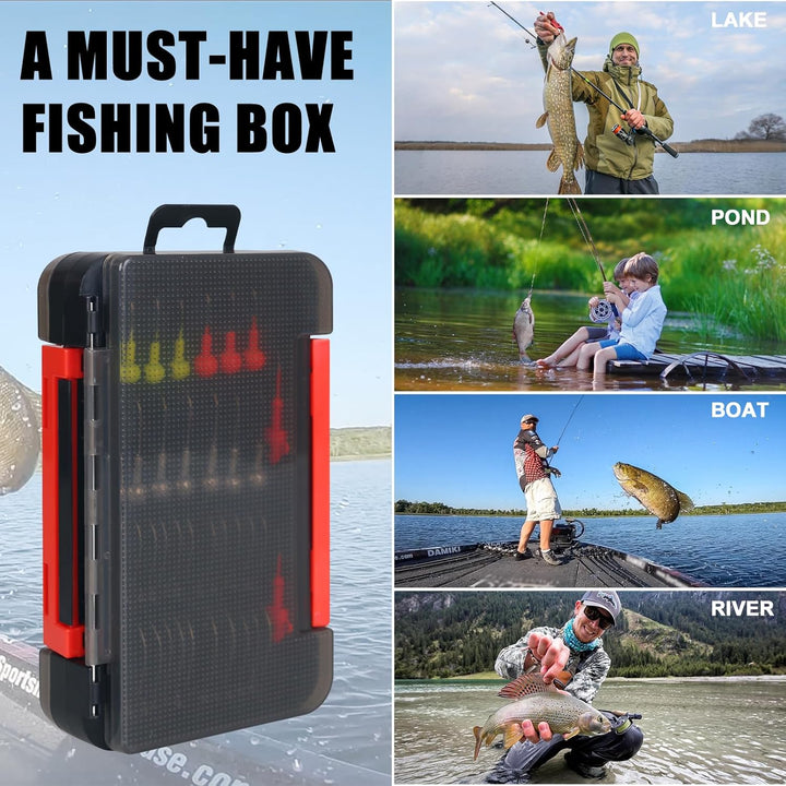Leeko 198 Pcs Angelzubehör-Kit, Angeln Zubehör Tackle Box mit Tackle enthalten, Angelhaken, Angeln G